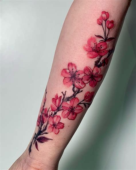 A cherry blossom tattoo design