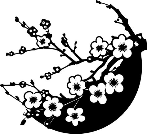 Cherry Blossom Tree Silhouette Template