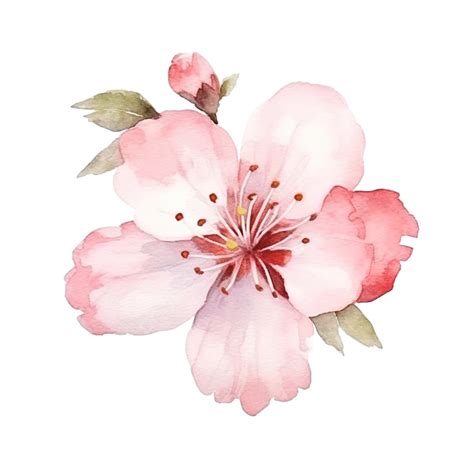 Cherry Blossom Watercolor Template