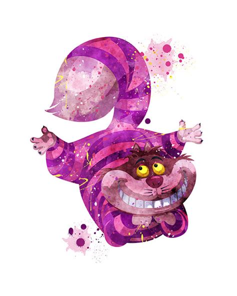 Cheshire Cat watercolor painting