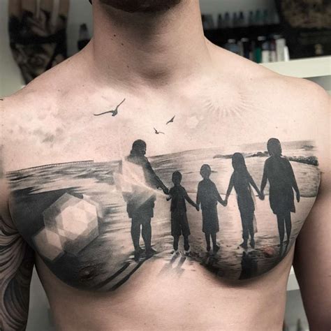 Chest tattoo ideas for family