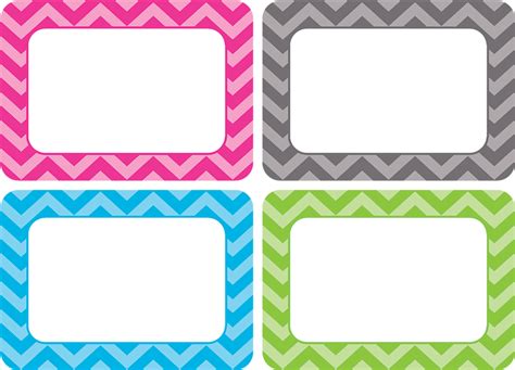 Chevron cubby name tags