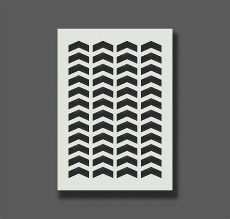 Chevron pattern stencil