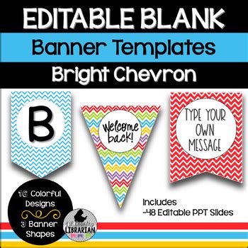 Chevron pennant template for modern party or event