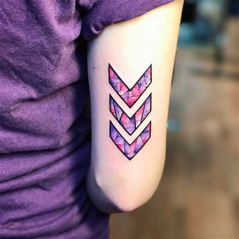 Chevron tattoos as angle tattoos