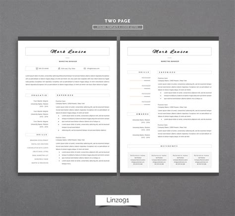 Chic 2-Page Resume Template