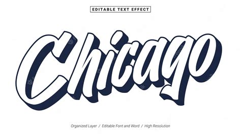 Chicago style font template