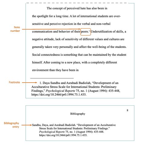 Chicago style footnotes template