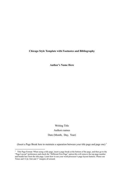 Chicago Template Google Docs