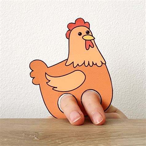 Chicken finger puppet