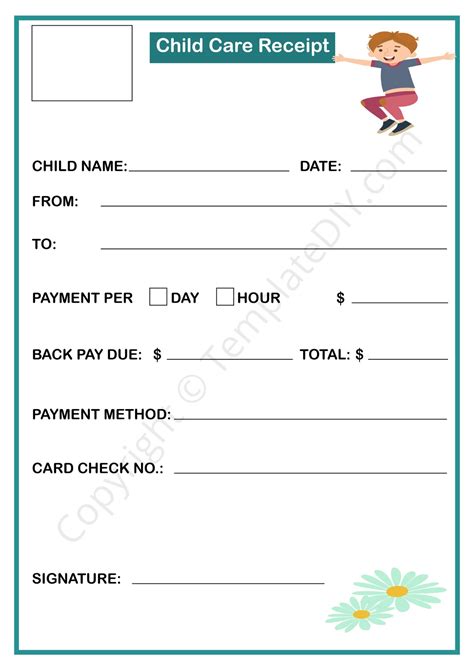 Childcare Receipt Template