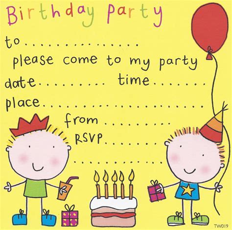 Children's birthday invitation