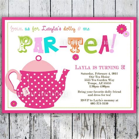 Children's Tea Party Invitation