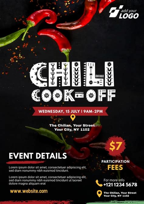 Chili Cook-Off Flyer Template 1