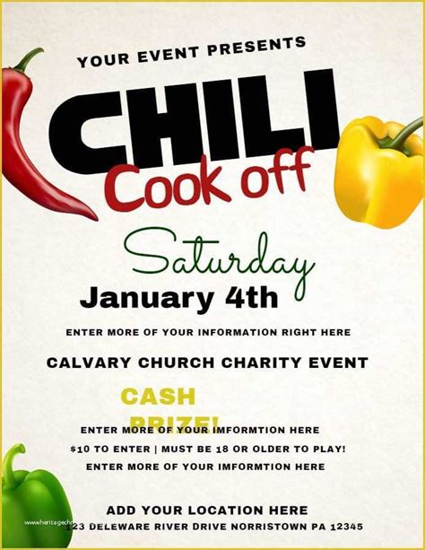 Chili Cook-Off Flyer Template 10