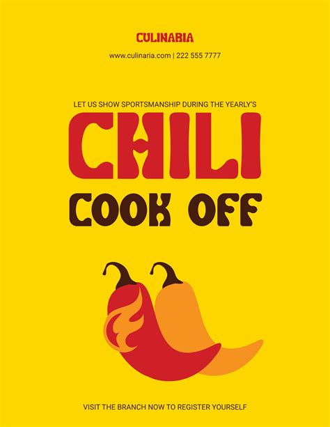 Chili Cook-Off Flyer Template 4