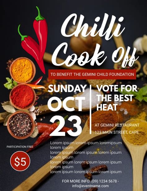 Chili Cook-Off Flyer Template 7