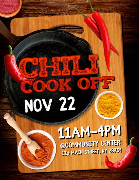 Chili Cook-Off Flyer Template 8