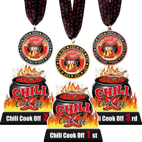 Prizes for the winners of a chili cook-off