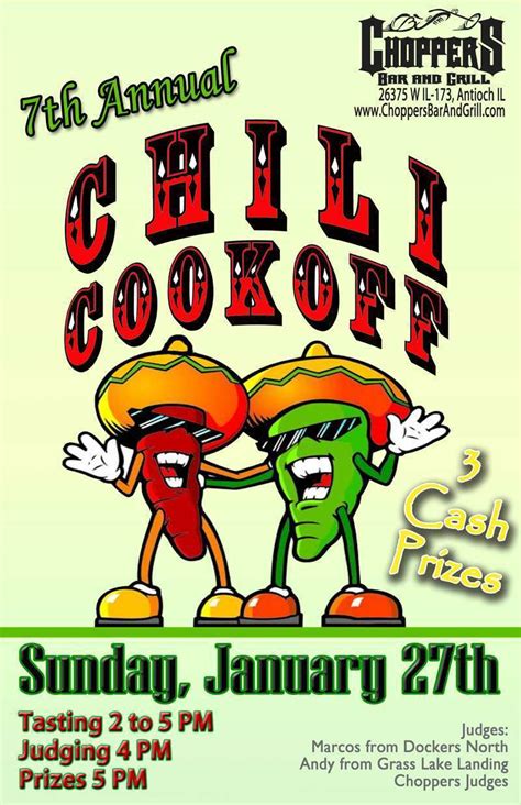 Chili Cook-Off Template in Microsoft Word