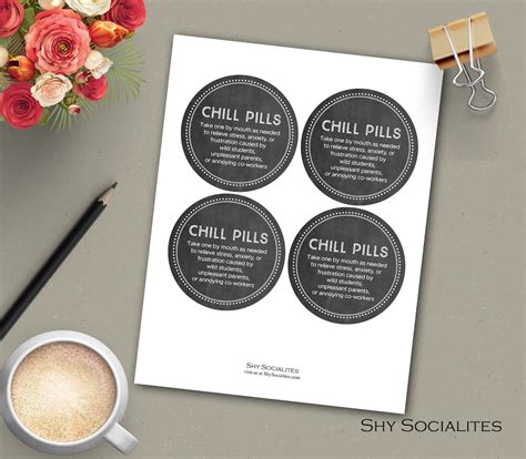 Chill Pill Label Template Printable