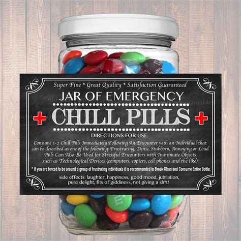 Chill pill labels design 10