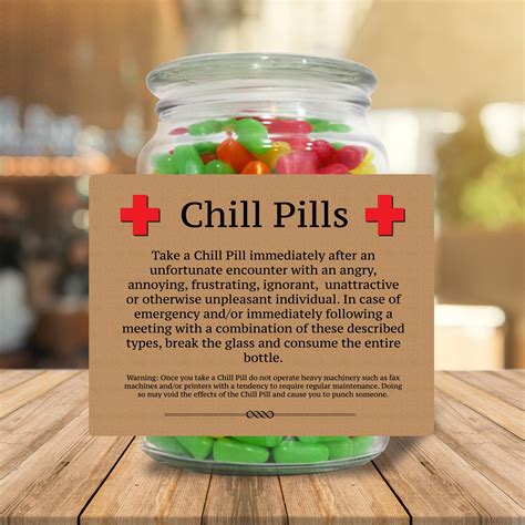 Chill pill labels design 6