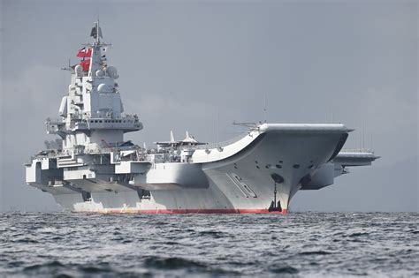 China's aircraft carrier, Liaoning, conducting sea trials