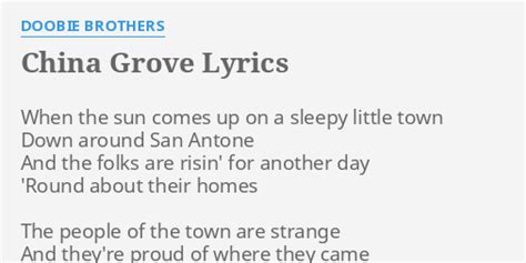 China Grove Lyrics Meaning