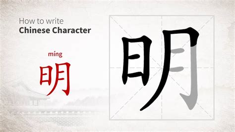 The Chinese Character for Ming