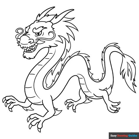 Chinese dragon coloring pages PDF