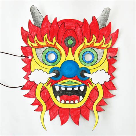 Chinese Dragon Mask Craft for Kids