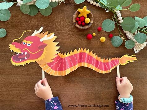 Chinese Dragon Origami Craft for Kids