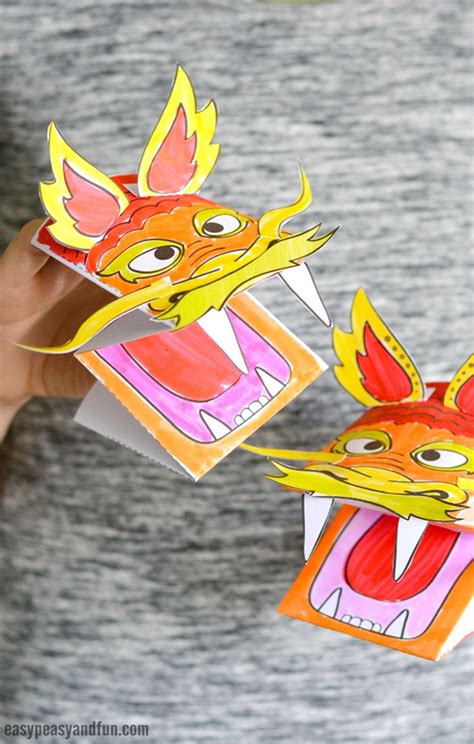 A Chinese dragon puppet activity