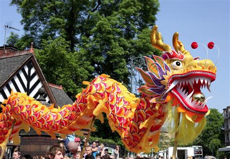 A Chinese dragon puppet workshop