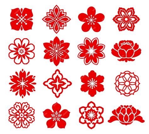 Chinese paper cutting template featuring plum blossoms