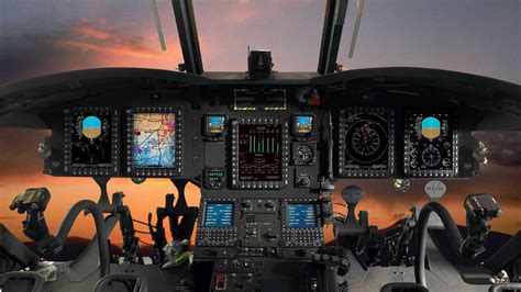 A Chinook helicopter's advanced avionics system