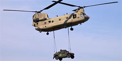 A Chinook helicopter conducting search and rescue operations