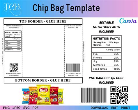 Chip bag label design inspiration