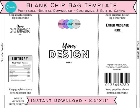 Chip Bag Template 9