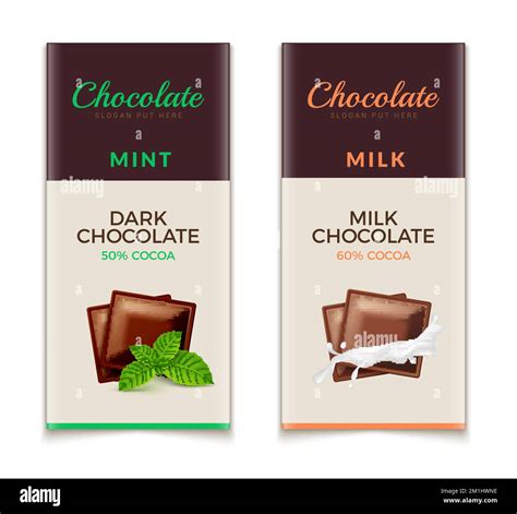 A chocolate bar packaging template design with a modern twist