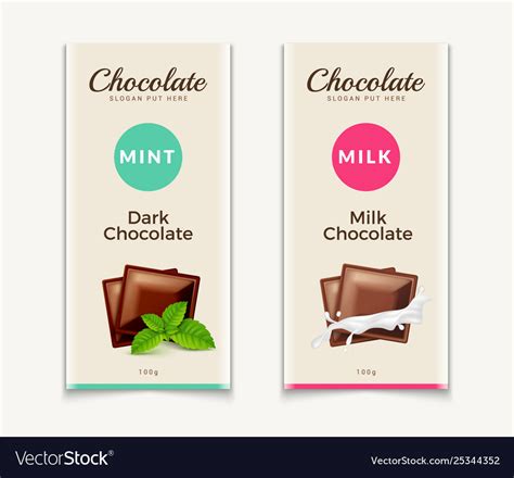 A chocolate bar packaging template design with a minimalist approach