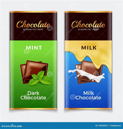 A chocolate bar packaging template design with a sustainable approach