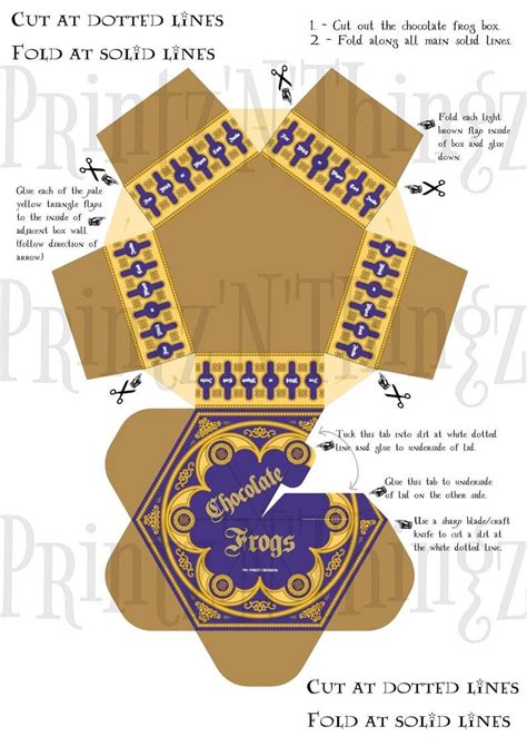 Chocolate Frog Box Template 1