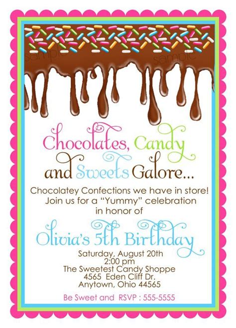 Chocolate Invitation Template