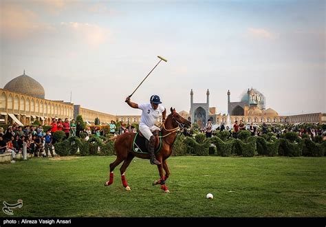 Ancient Persian chogan players on horseback