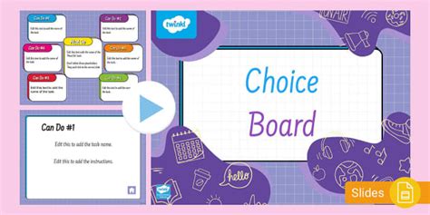 Choice Board Template Google Slides 10