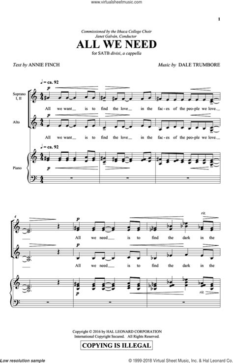 Choir music sheet