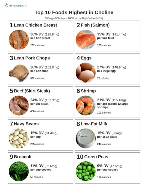 Choline rich foods