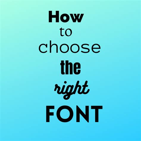 Choosing font